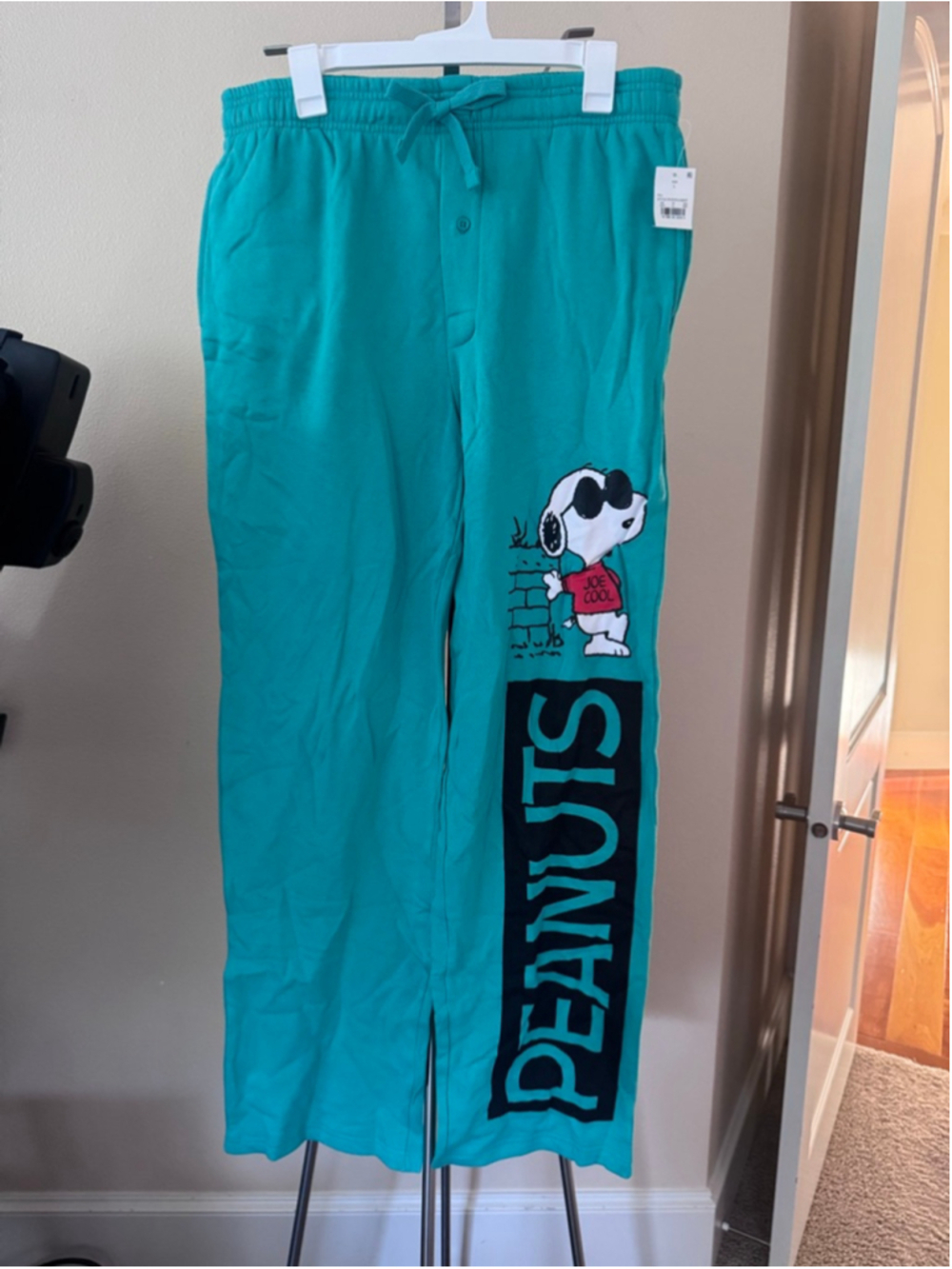 PEANUTS Snoopy Sweatpants Teal Large